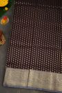 Venkatagiri Silk Dark Brown Saree