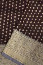 Venkatagiri Silk Dark Brown Saree