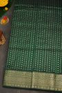 Venkatagiri Silk Bottle Green Saree
