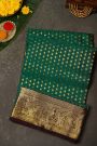 Venkatagiri Silk Bottle Green Saree