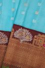 Gadwal Silk Sky Blue Saree