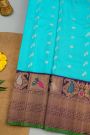 Gadwal Silk Sky Blue Saree