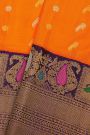 Gadwal Silk Orange Saree