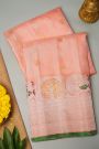 Gadwal Silk Baby Pink Saree