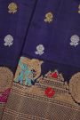 Gadwal Silk Navy Blue Saree