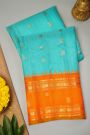 Gadwal Silk Sky Blue Saree