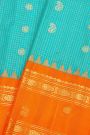 Gadwal Silk Sky Blue Saree