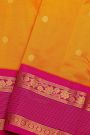 Narayanpet Silk Mustard And Orange Saree