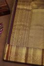 Kancheepuram Silk Brown Saree