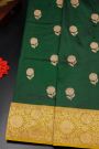 Banarasi Silk Bottle Green Saree