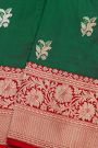 Banarasi Silk Bottle Green Saree