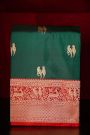 Banarasi Silk Bottle Green Saree
