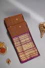 kancheepuram Silk Rust Saree