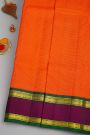 Kancheepuram Silk Orange Saree