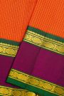 Kancheepuram Silk Orange Saree