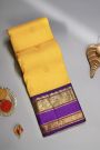 kancheepuram Silk Yellow Saree