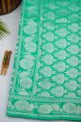 Fancy Tussar Georgette Parrot Green Saree