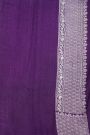 Fancy Tussar Georgette Dark Purple Saree