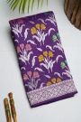 Fancy Tussar Georgette Purple Saree