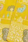 Fancy Tussar Georgette Yellow Saree