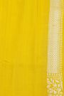 Fancy Tussar Georgette Yellow Saree