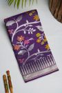 Fancy Tussar Georgette Purple Saree