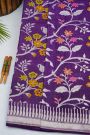 Fancy Tussar Georgette Purple Saree