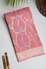 Fancy Tussar Georgette Pink Saree