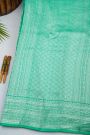 Fancy Tussar Georgette Sea Green Saree