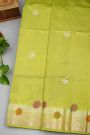 Fancy Matka Silk Pista Green Saree