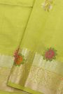 Fancy Matka Silk Pista Green Saree