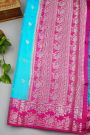 Fancy Matka Silk Sky Blue Saree