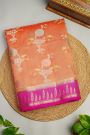 Fancy Matka Silk Peach Saree