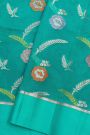 Fancy Matka Silk Teal Green Saree