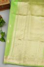 Fancy Matka Silk Pista Green Saree