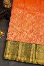 Kancheepuram Silk Orange Saree