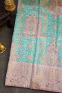 Kancheepuram Tissue Sky Blue Saree