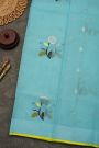 Zari Kota Cotton Sky Blue Saree