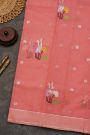 Zari Kota Cotton Peach Saree