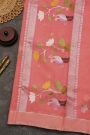 Zari Kota Cotton Peach Saree