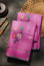 Zari Kota Cotton Pink Saree