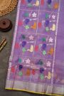 Zari Kota Cotton Lavender Saree