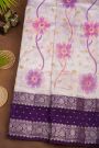 Fancy Matka Silk Off White Saree