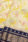 Fancy Matka Silk Cream Saree