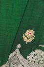 Fancy Matka Silk Bottle Green Saree