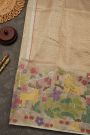 Zari Kota Cotton Cream Saree