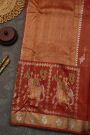 Zari Kota Cotton Rust Saree