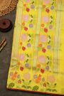 Zari Kota Cotton Yellow Saree