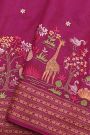Designer Tussar Magenta Saree