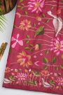 Designer Tussar Punch Pink Saree